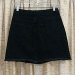 Topshop Moto Black Denim Skirt With Leopard Side Stripe Photo 5