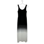 Vince Camuto  Chiffon Overlay Tank Maxi Dress Size Medium Black White Sleeveless Photo 1