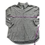 Athleta Braiden Textured Shacket Herringbone Black White Button Down Jacket Med Photo 5