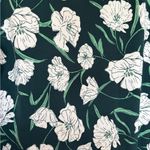 Jason Wu Eyelet Lace Front V-Neck Floral Print Top Evergreen & White Photo 6