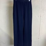 St. John #308  Collection Navy Ribbed Stretch Wide Leg Pants Photo 6
