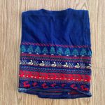 Vintage Blue Knit Cotton Christmas Holiday Sweater Vest Reindeer Womens Medium Photo 9