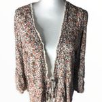 Knox Rose Floral Crochet Trim Kimono Photo 2