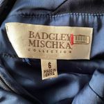 Badgley Mischka  sz 6 navy blue maxi long  formal‎ gown Photo 6