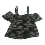 Anthropologie [NWT]  | Sanctuary Military Camo Cold Shoulder Silky Top Size XS Photo 1