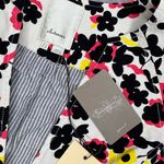 Elevenses  Anthropologie Dahlia Pressed Floral Blazer Vest Buttons Size 4 Small Photo 2