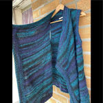 Vince  Alpaca Wool Blend Chunky Knit Sweater Vest Womens Small Blue Purple Photo 5