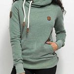 Naketano Women's Hooded Hoodie Beige Cotton Blend Pullover Photo 1