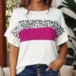 Boutique Janie short ruffle sleeve block top Photo 0