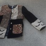 Indigo Moon Animal Print Patchwork Jacket SIZE M Black Size M Photo 1