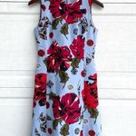 Classiques Entier  Womens Dress Blue Floral Sleeveless Pockets Cocktail 4 Photo 0