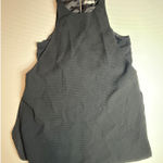 Helmut Lang  Black Textured Overlay Sleeveless Zipper Back Top Size S Photo 0