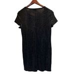 Bebe Women's Black Striped Sequin Tunic Top Size L Party Cocktail Photo 2