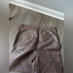 Madewell  Slim Emmett Wide Leg Crop Pants in Metallic Brown Size 31 Photo 13