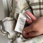 We The Free  Flannel Shirt Women XS White Plaid Button Up Long Sleeve Boho Photo 6