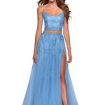 La Femme Blue Prom Dress Photo 0