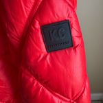 Kenneth Cole Cire Short Exposed Zip Hooded Puffer Jacket in Red NWT, $175 Retail Photo 5