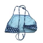 Xhilaration  Bikini Top Halter High Square Neck Geometric Removable Cups Blue L Photo 1