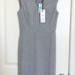 Ann Taylor pinstripe stripe bi-stretch sheath dress 00p Photo 2