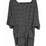 Nasty Gal Plus Size Micro Dot Black White Tiered Mini VNeck Mini Dress US 24 Photo 1