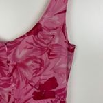 Adrianna Papell  Pink Floral 100% Silk Midi Dress‎ Size 8 Party Wedding Cocktail Photo 4