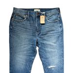 Madewell Knee Rip Classic Straight Jeans Jade Wash Size 33 Photo 4