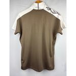 Cutter and Buck Annika Womens Half-Zip Short Sleeve Polo Shirt M White & Brown Photo 3