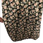 Barbizon vintage black flower print with lace trim camo dress size large Photo 7