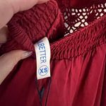 LILBETTER XS Red Wine Burgundy Crochet Lace Maxi Halter Neck Backless Dress NWT Photo 6