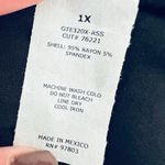 Green Envelope Womens Black Drapey Lace Mix Top Rayon Spandex Size 1X Minimalist Photo 5