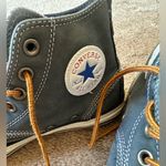Converse Navy Chuck Taylor All Star Unisex Leather HiTop Sneakers m6/w8 Photo 2