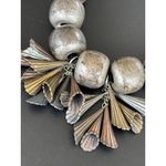 Chunky Metallic Statement Necklace & Gold Photo 2