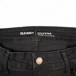 Old Navy  Rockstar Mid Rise Skinny Jeans Black Whiskering Women's 10 Photo 2