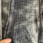 Chico's Travelers Metallic Gray Black Jacket Full Zip Mock Neck Shirt Top, Size S Photo 1