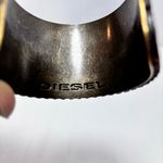 Diesel Vintage Brown Embossed Leather and metal bracelet, one size-fits most Photo 2