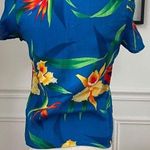 Vintage 70s 80s That’s It Tropical Floral Hawiian Shirt XS S Blue Photo 1