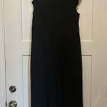 Jumpsuit Women’s Size Large Black Casual Knit Lightweight Short Sleeve Stretchy Photo 0