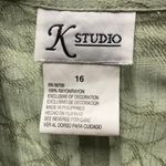 Vintage K Studio Women 16 Sleeveless Maxi Dress Jacket Set Cottage Prairie Green Photo 8