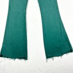 Vervet High Rise Raw Hem Super Flare Jeans Size 26 Teal Green Photo 4