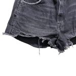 ZARA Cut Off Denim Shorts High Rise High Waisted Black Size 10 Photo 1
