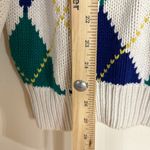 Brooks Brothers Vtg Argyle Patterned Sweater pullover cozy cute large cotton Photo 5