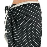 L'Academie Zillian Black White Polka Dot Side Zip Midi Sarong Wrap Skirt Size S Photo 5