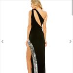 Mac Duggal  Asymmetric Single Long Sleeve Gown maxi dress size 4 C1 Photo 4