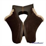 Crocs Cobbler Brown Suede Leather Clogs Mules Faux Sherpa Photo 7