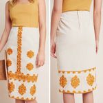 Anthropologie Verona Embroidered Pencil Skirt, Size 4 Photo 1