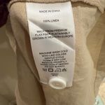 Quince Linen Button Front Midi Dress Natural Beige Short Sleeve Collared Size M Photo 4