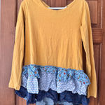 Matilda Jane  Weekend Vibes Ruffle Hem Shirt Medium Multi Pattern Floral Tiered Photo 0