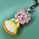 Handmade Kawaii Anime Fox Girl Cottagecore Charm Necklace Yellow Photo 3