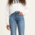Levi's  Wedgie Straight Premium Jeans Jive Sound Button Fly Size‎ 32 Photo 0