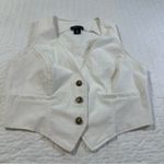 Sincerely Jules Ivory Buttoned Down casual Vest White Size L Photo 1